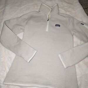 Patagonia Cream Half-Zip Pullover Sweatshirt
